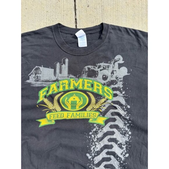 Vintage Farmers Feed Families John Deer Graphic T shirt Faded 90’s - Picture 5 of 6
